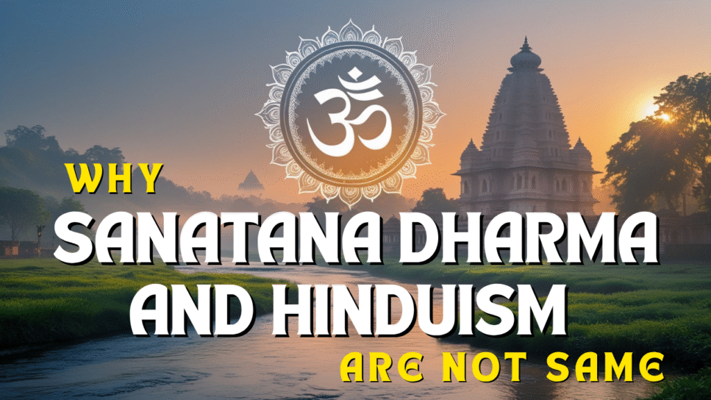 Why Sanatana Dharma and Hinduism are not the same